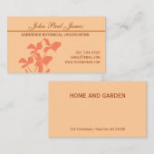 植物の蘭の花柄の   イラストレーション 名刺 (正面/裏面)