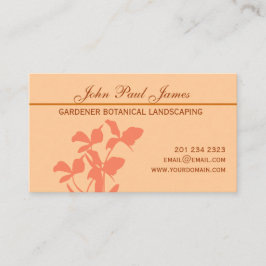 植物の蘭の花柄の イラストレーション 名刺