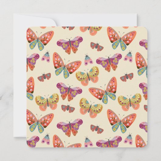 植物の蝶 カード (裏面)