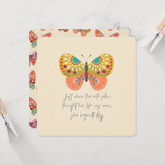 植物の蝶 カード (正面/裏面インサイチュ)