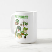 植物の親の多くの植物は緑 コーヒーマグカップ (正面左)