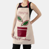 植物の親切離れな名Beige Burgundy エプロン (インサイチュ)