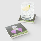 植物の貧乏人の蘭 ストーンコースター (横)