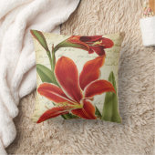 植物の赤いアマリリスのクリスマスの花 クッション (ブランケット)