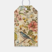 植物の遊び心コラージュ スクラップブック用紙 ギフトタグ (裏面)