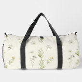 植物の野の花の散布 ダッフルバッグ (裏面)
