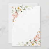 植物の野生の花のリース　洗礼　命名式 招待状 (裏面)