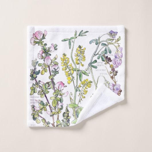 植物の野生の花の花のBathタオルセット バスタオルセット (ウォッシュタオル)