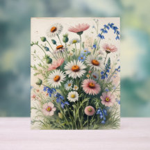 植物の野花 水彩アクリル – モチベーション