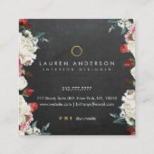 植物の開花のインテリア・デザイナーの名刺 スクエア名刺 (裏面)