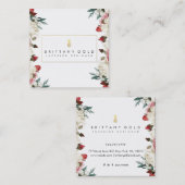 植物の開花のインテリア・デザイナーの名刺 スクエア名刺 (正面/裏面)