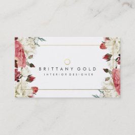 植物の開花のインテリア・デザイナーの名刺 名刺