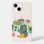 植物の間のおもしろい猫 Case-Mate iPhoneケース (裏面)