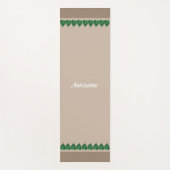 植物の離れオンライトベージュパーソナライズされた ヨガマット (正面)