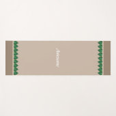 植物の離れオンライトベージュパーソナライズされた ヨガマット (正面(横))