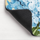 植物の青いアジサイの花のヴィンテージ マウスパッド (コーナー)