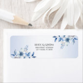 植物の青い花の返送先ラベル ラベル (インサイチュ)