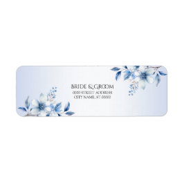 植物の青い花の返送先ラベル ラベル