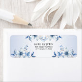 植物の青い花の返送先ラベル ラベル (インサイチュ)