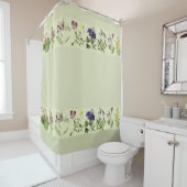 植物の高山の花の花のシャワー・カーテン シャワーカーテン (インサイチュ)