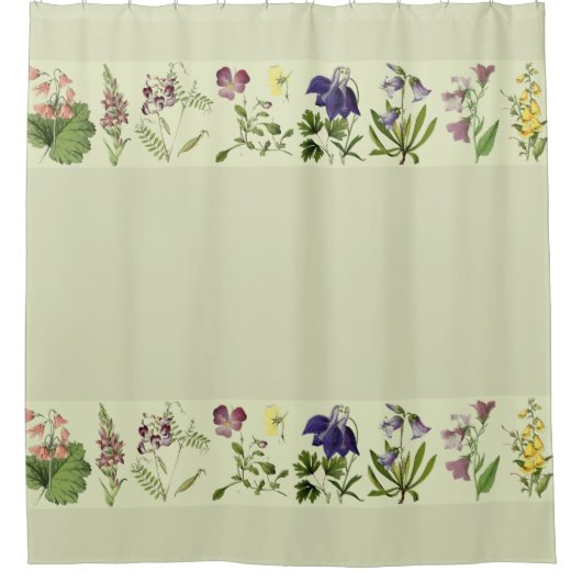 植物の高山の花の花のシャワー・カーテン シャワーカーテン (正面)