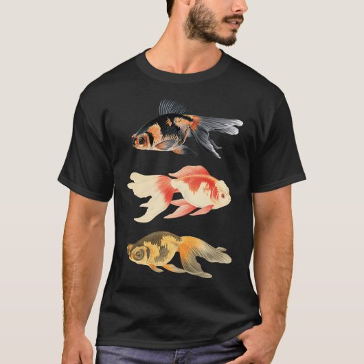 植物の魚のトリオプリント Tシャツ (正面)