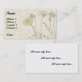 植物のCatsearの野生の花の花の名刺 名刺 (正面/裏面)