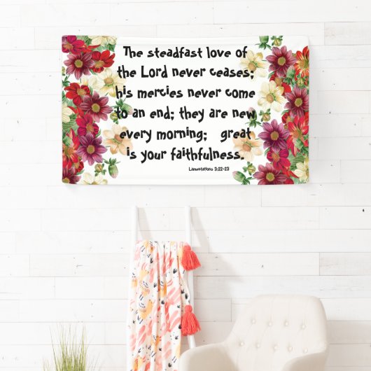 植物のDahilaの花の神愛クリスチャンの旗 横断幕 (インサイチュ)