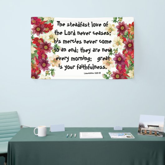 植物のDahilaの花の神愛クリスチャンの旗 横断幕 (トレードショー)