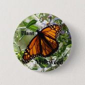 植物のMilkweed 缶バッジ (正面)