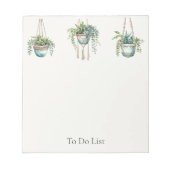 植物のTo Doリスト ノートパッド (正面)