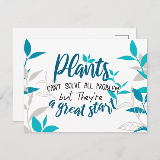 植物はすべての問題を解決することはでき素晴らしない ポストカード (正面/裏面)