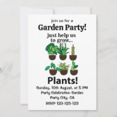 植物はただ私たちが植物を育てるのを助けるだけ 招待状 (正面)