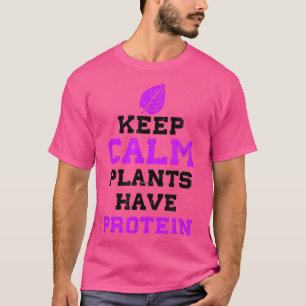 植物はタンパク質デザインベジタリアントレーニング Tシャツ