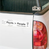 植物は人々より素晴らしいです バンパーステッカー (トラック上)