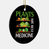 植物は医学最高のビーガン全体の食品植物である セラミックオーナメント (右)
