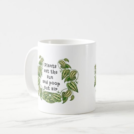 植物は太陽を食べることができ、外気引用 コーヒーマグカップ (正面左)