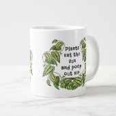 植物は太陽を食べることができ、空気の見積もりのコフを外に出る ジャンボコーヒーマグカップ (正面右)