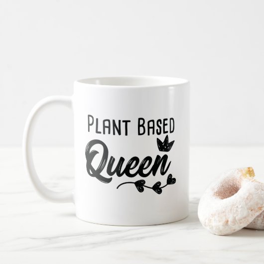 植物は女王のおもしろいなビーガンのベジタリアンを基づかせていました コーヒーマグカップ (ドーナツ)