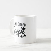 植物は女王のおもしろいなビーガンのベジタリアンを基づかせていました コーヒーマグカップ (正面左)