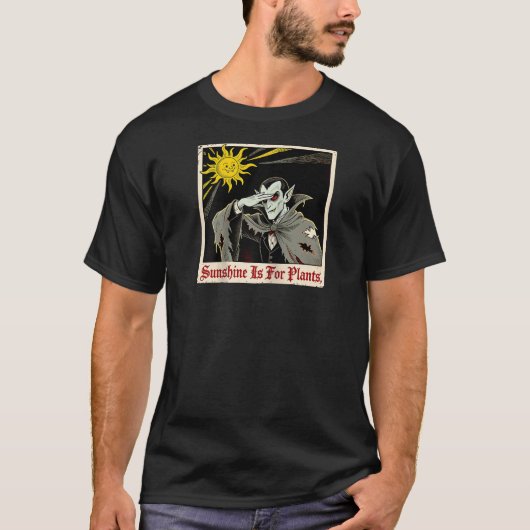 植物は日光を浴びる ヴァンパイアサンシャイン アウトドア Tシャツ (正面)