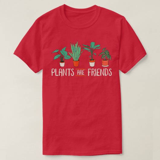 植物は植物を愛する庭師の土地のための友人 Tシャツ (デザイン正面)