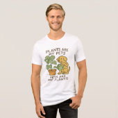 植物は私のペット – 犬の散水植物Tee トライブレンドＴシャツ (正面全面)
