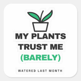 植物は私を信用していない ステッカー ちょっとしたユーモア