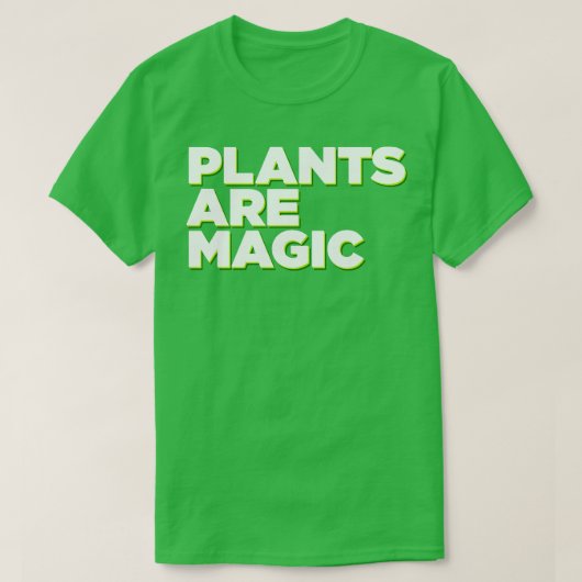 植物は魔法1 Tシャツ (デザイン正面)