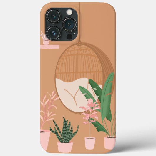 植物ぶら下がったに囲まれた's椅子 Case-Mate iPhoneケース (裏面)
