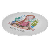 植物めい想を持つ女の子 カッティングボード (角)