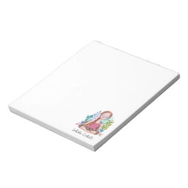 植物めい想を持つ女の子 ノートパッド