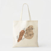 植物やる気を起こさせるスケッチとの美的引用文  トートバッグ (正面)