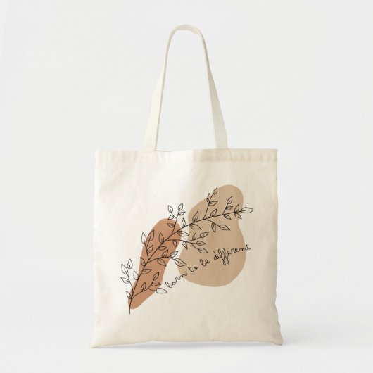 植物やる気を起こさせるスケッチとの美的引用文  トートバッグ (正面)